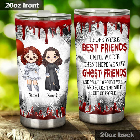 Gobelet personnalisé pour meilleures amies d'Halloween - Sœurs Fantômes