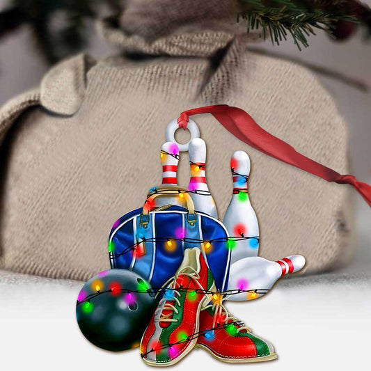 Jeu de bowling de Noël - Ornement (Imprimé des deux côtés)