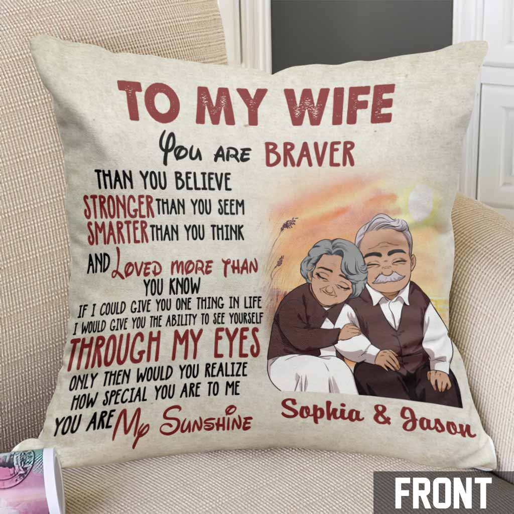 Tu es mon rayon de soleil - Coussin décoratif personnalisé pour couple