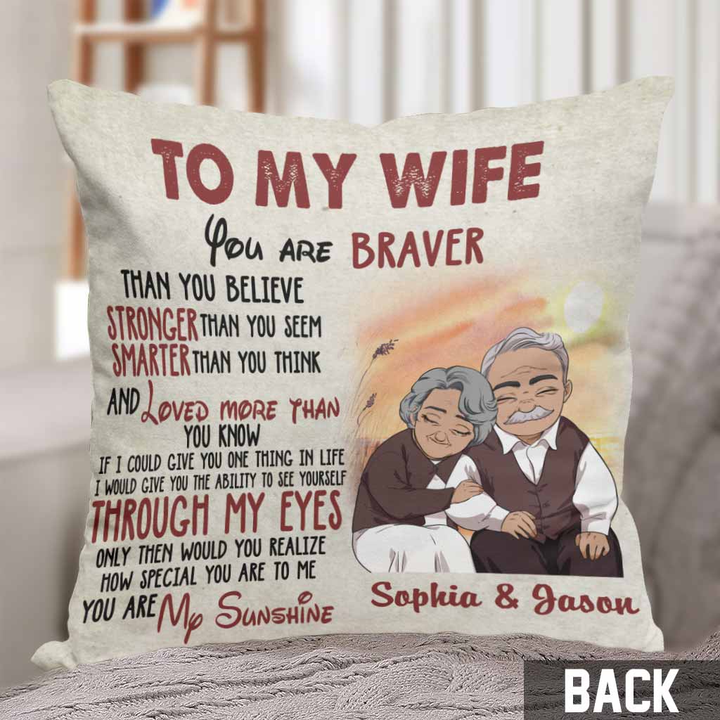 Tu es mon rayon de soleil - Coussin décoratif personnalisé pour couple