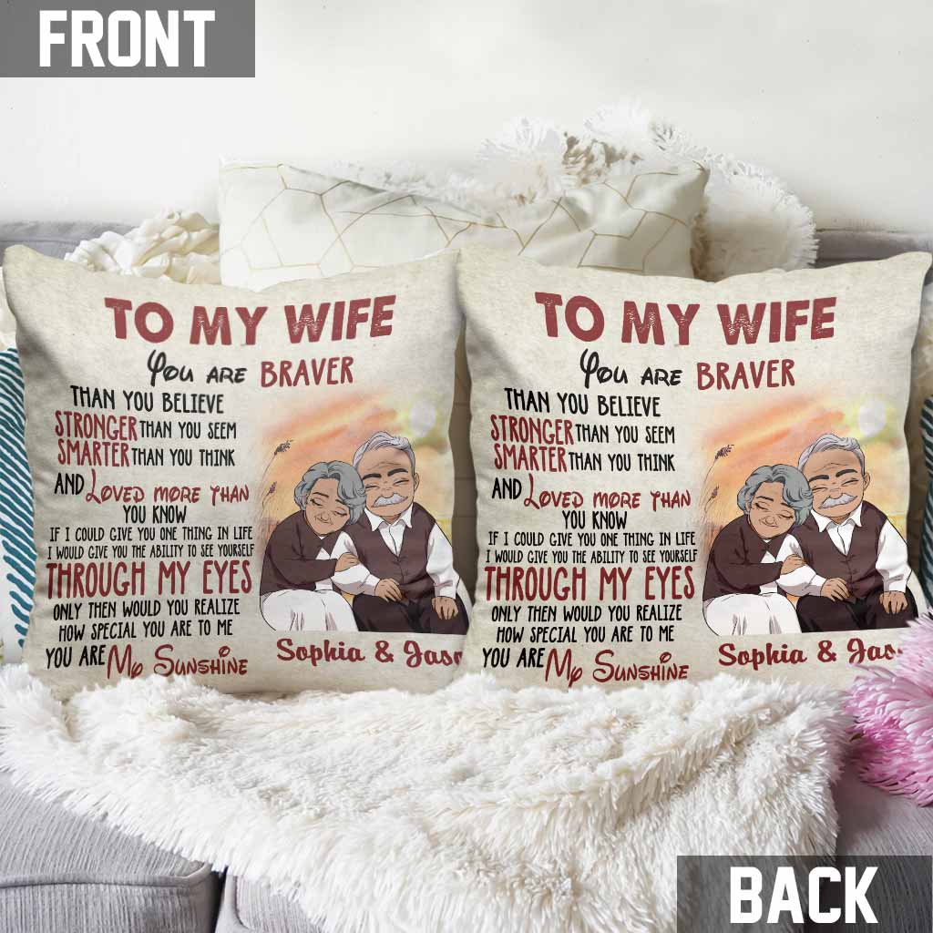 Tu es mon rayon de soleil - Coussin décoratif personnalisé pour couple