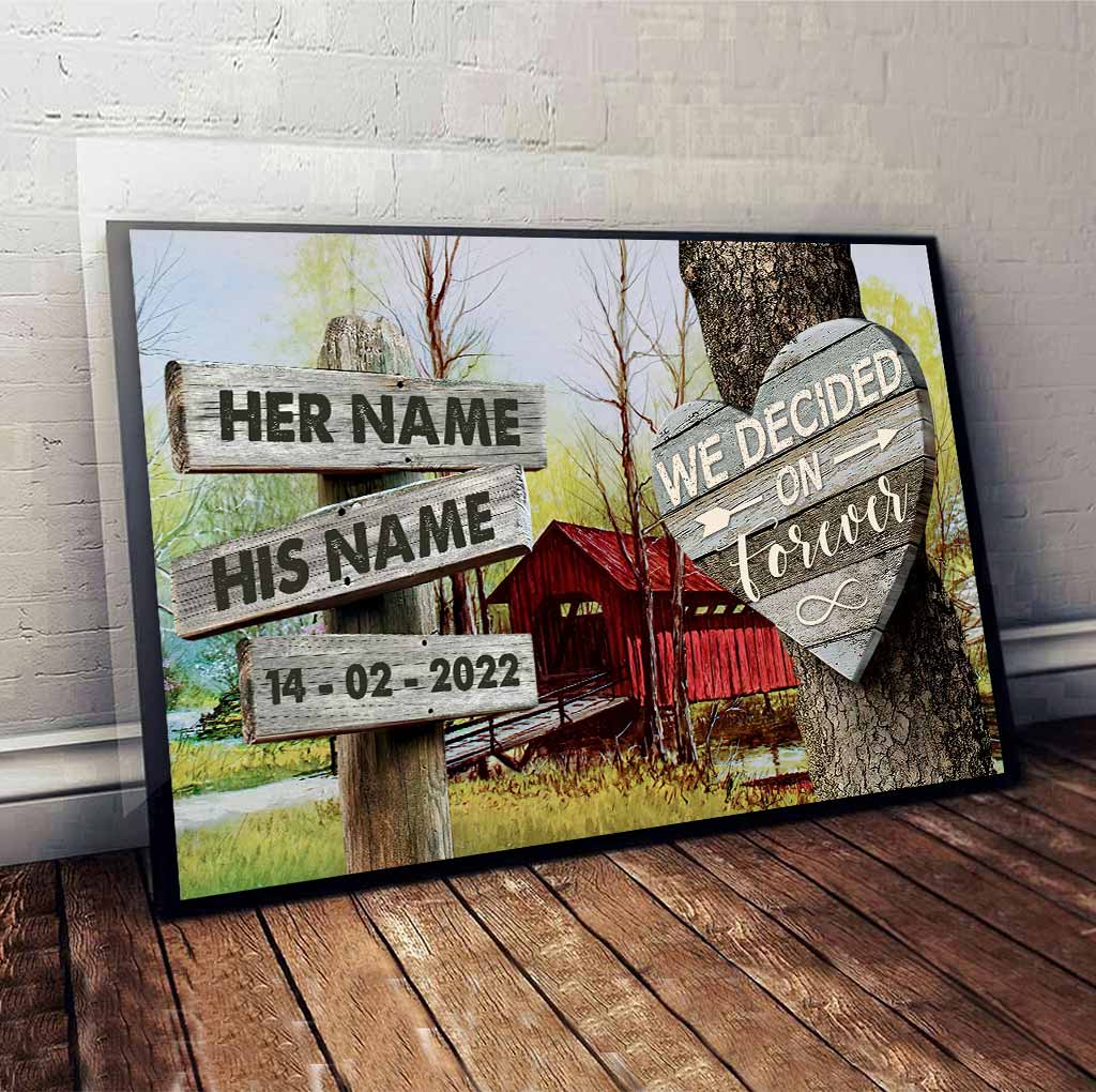 Nous avons choisi l'amour éternel - Affiche personnalisée pour couples