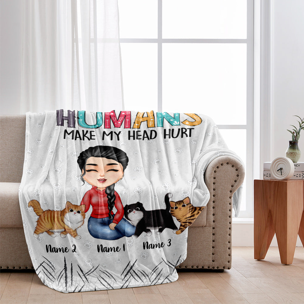 Les chats me rendent heureuse - Couverture personnalisée pour chat