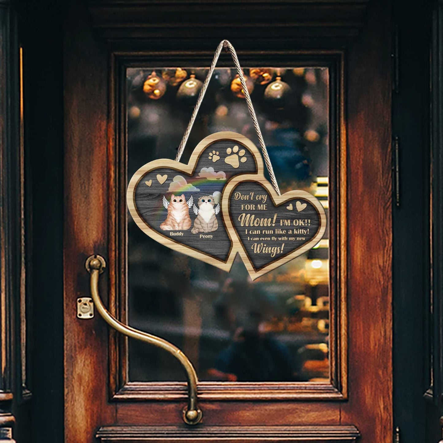 Je te parle encore - Panneau en bois personnalisé avec chat