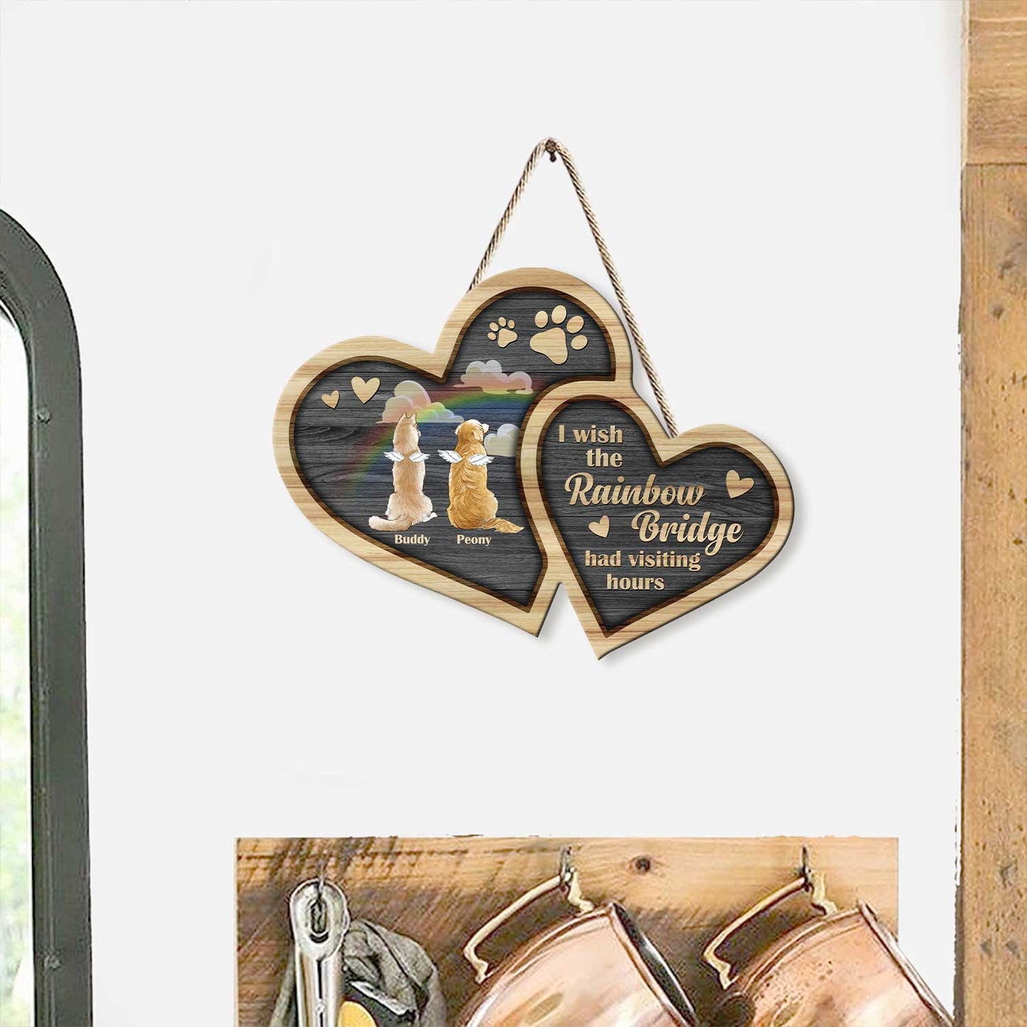 Je te parle encore - Panneau personnalisé en bois de chien