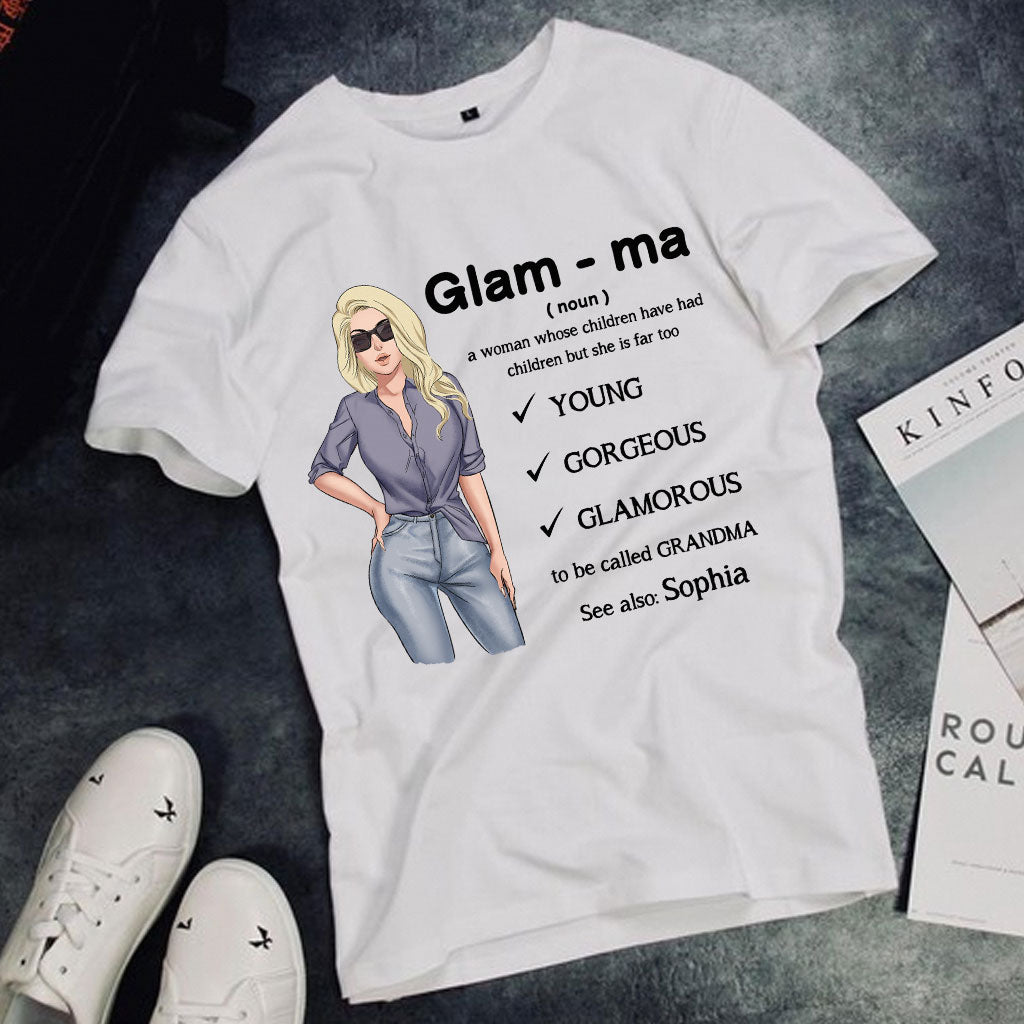 Glamma - Personalized Grandma T-shirt and Hoodie