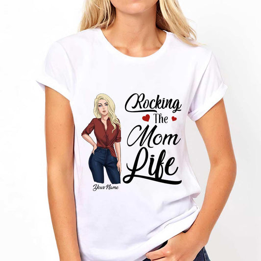 Rocking The Mom Life - Personalized T-shirt and Hoodie