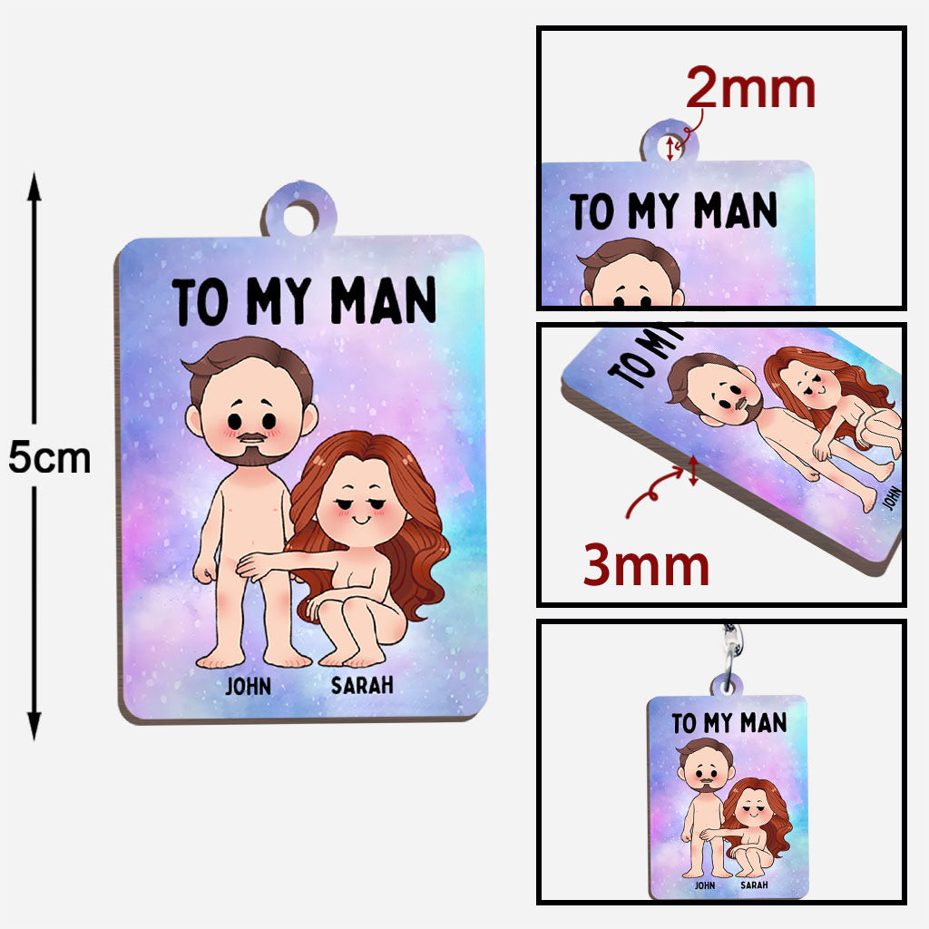 Je t'aime pour ta personnalité - Porte-clés personnalisé pour couple (Impression recto verso)