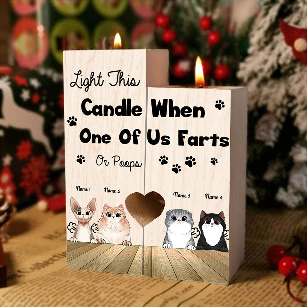 Allumez cette bougie - Porte-bougie chat personnalisé