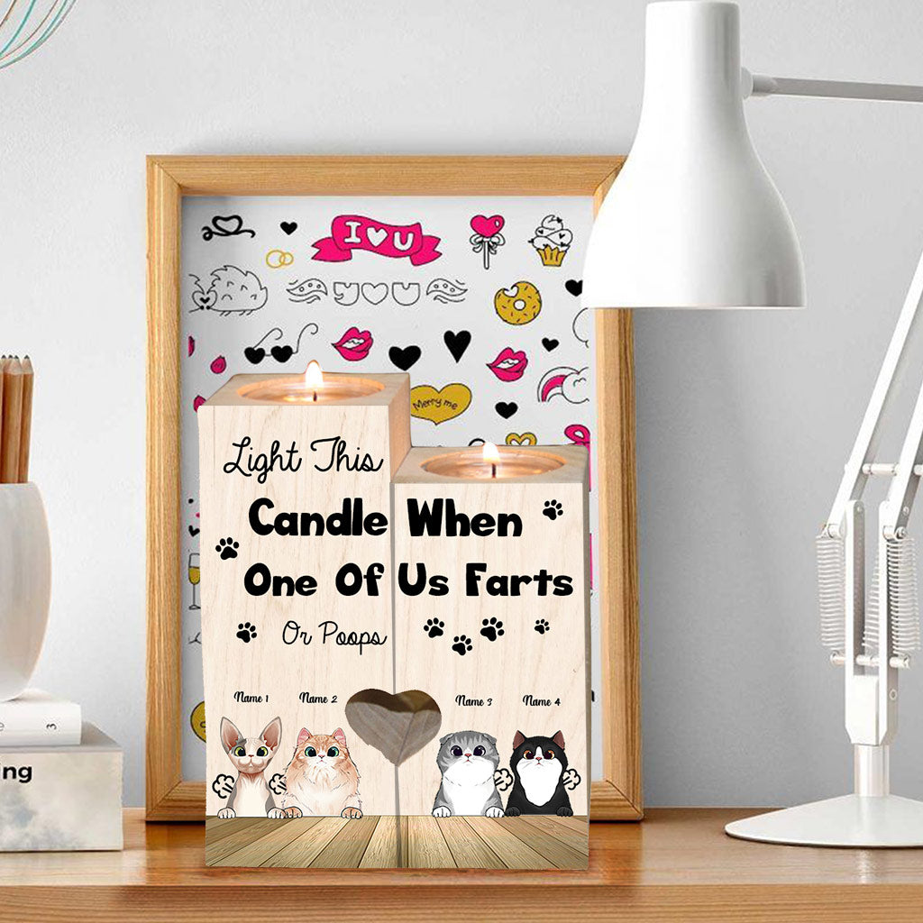 Allumez cette bougie - Porte-bougie chat personnalisé