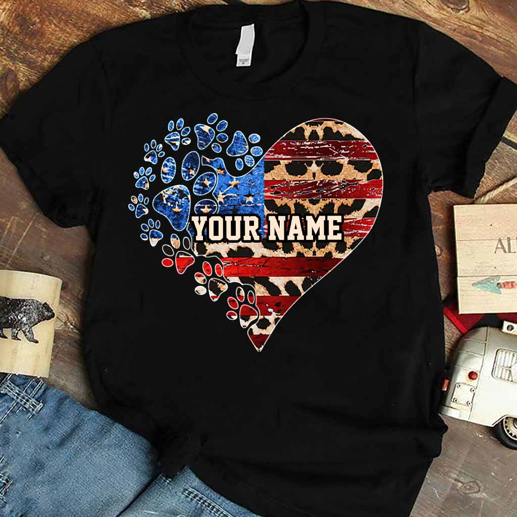 T-shirt et sweat à capuche personnalisés pour chien « Maman Chat de Juillet » - Fête de l'Indépendance