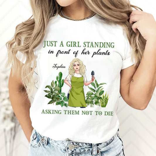 Fille jardinière - T-shirt et sweat à capuche personnalisés sur le thème du jardinage