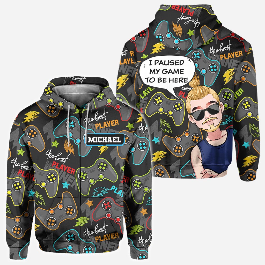 J'ai mis mon jeu en pause pour être ici - T-shirt personnalisé inspiré des jeux vidéo