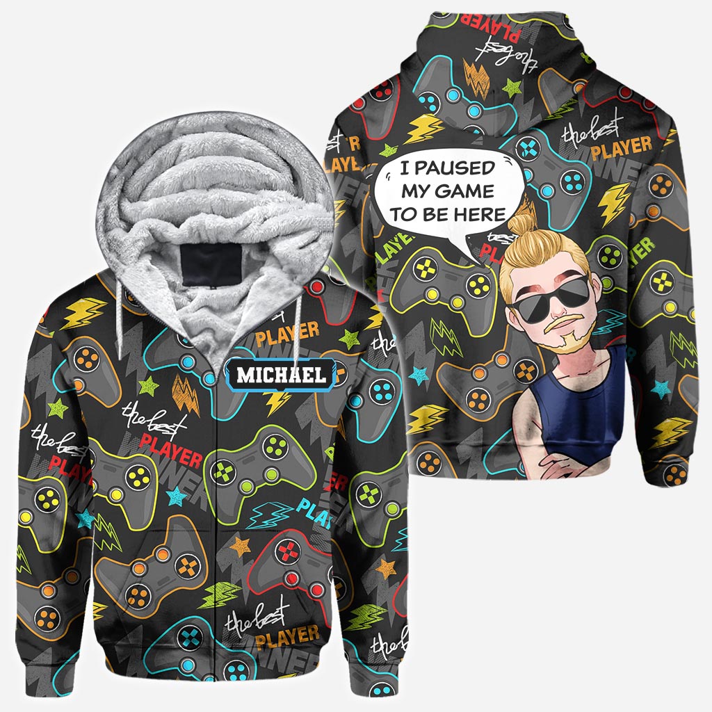 J'ai mis mon jeu en pause pour être ici - T-shirt personnalisé inspiré des jeux vidéo