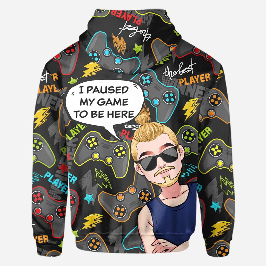 J'ai mis mon jeu en pause pour être ici - T-shirt personnalisé inspiré des jeux vidéo