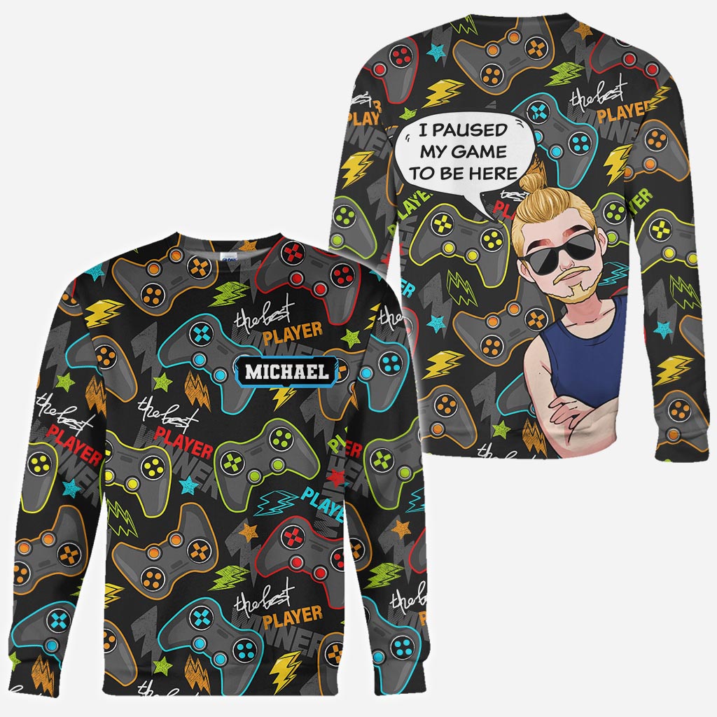 J'ai mis mon jeu en pause pour être ici - T-shirt personnalisé inspiré des jeux vidéo