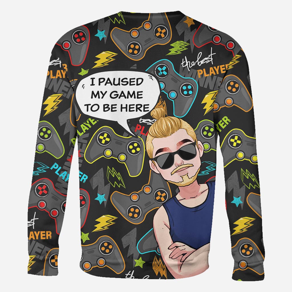 J'ai mis mon jeu en pause pour être ici - T-shirt personnalisé inspiré des jeux vidéo