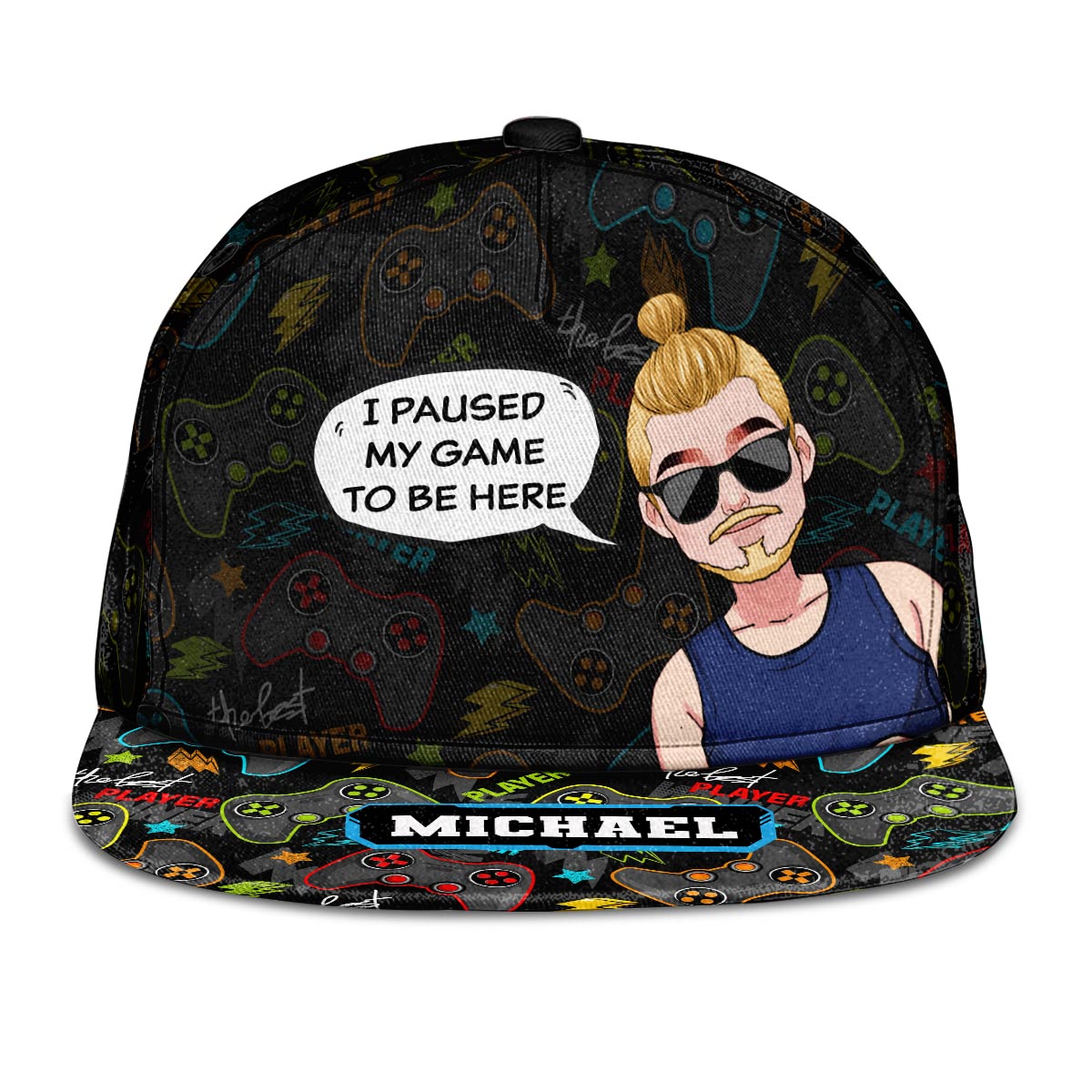 I Paused My Game To Be Here - Personalized Video Game Snapback