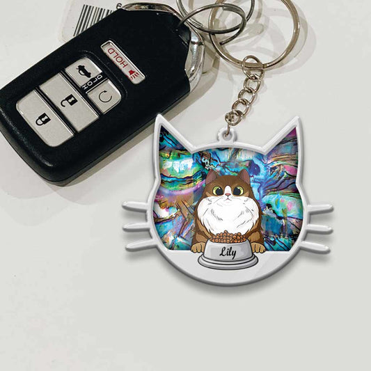 Drive Safely Cat Mommy - Personalized Cat Keychain (Printed On Both Sides)