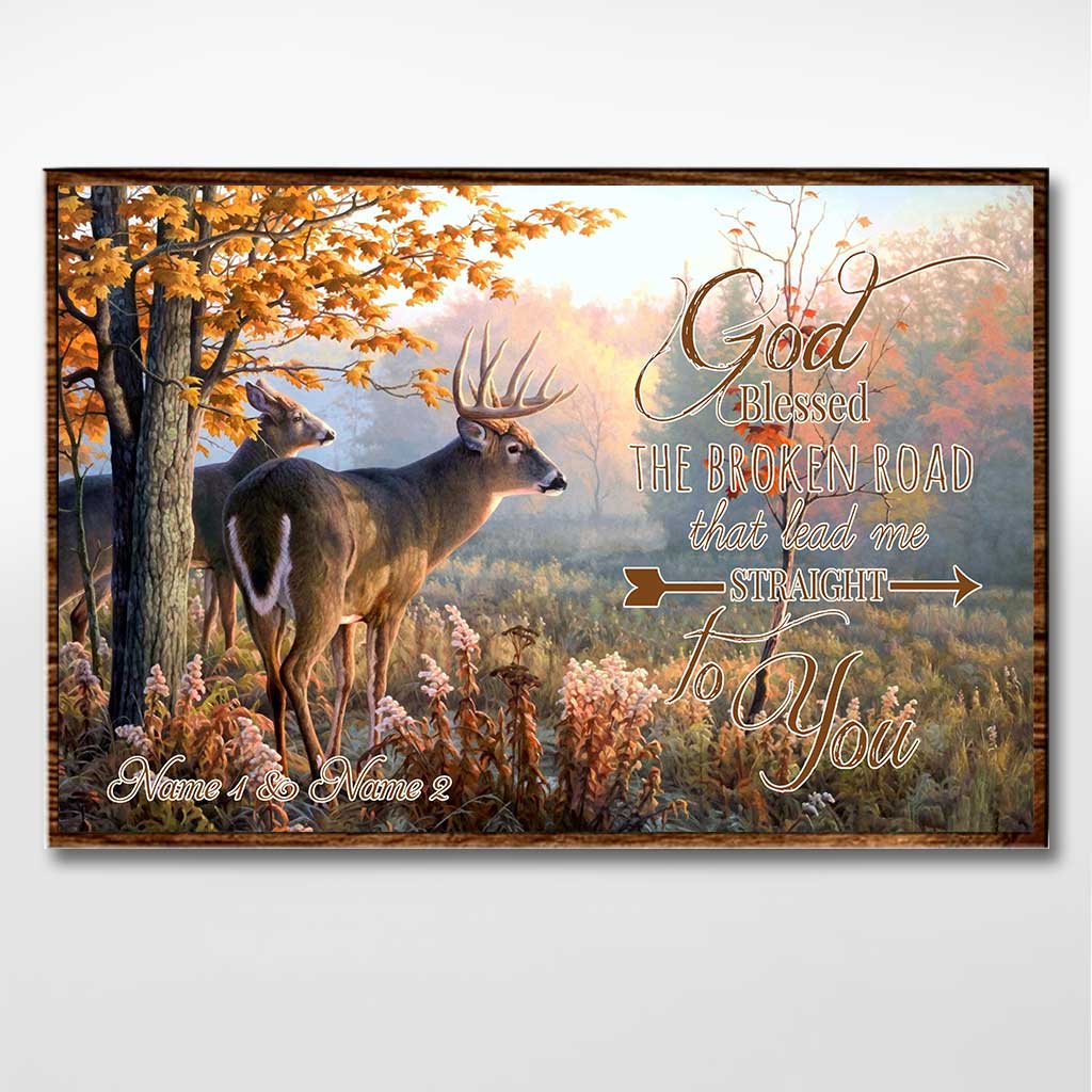 Dieu a béni la route brisée - Affiche de chasse personnalisée
