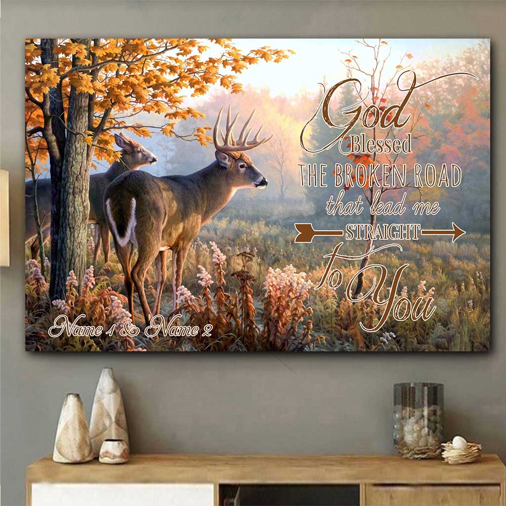 Dieu a béni la route brisée - Affiche de chasse personnalisée