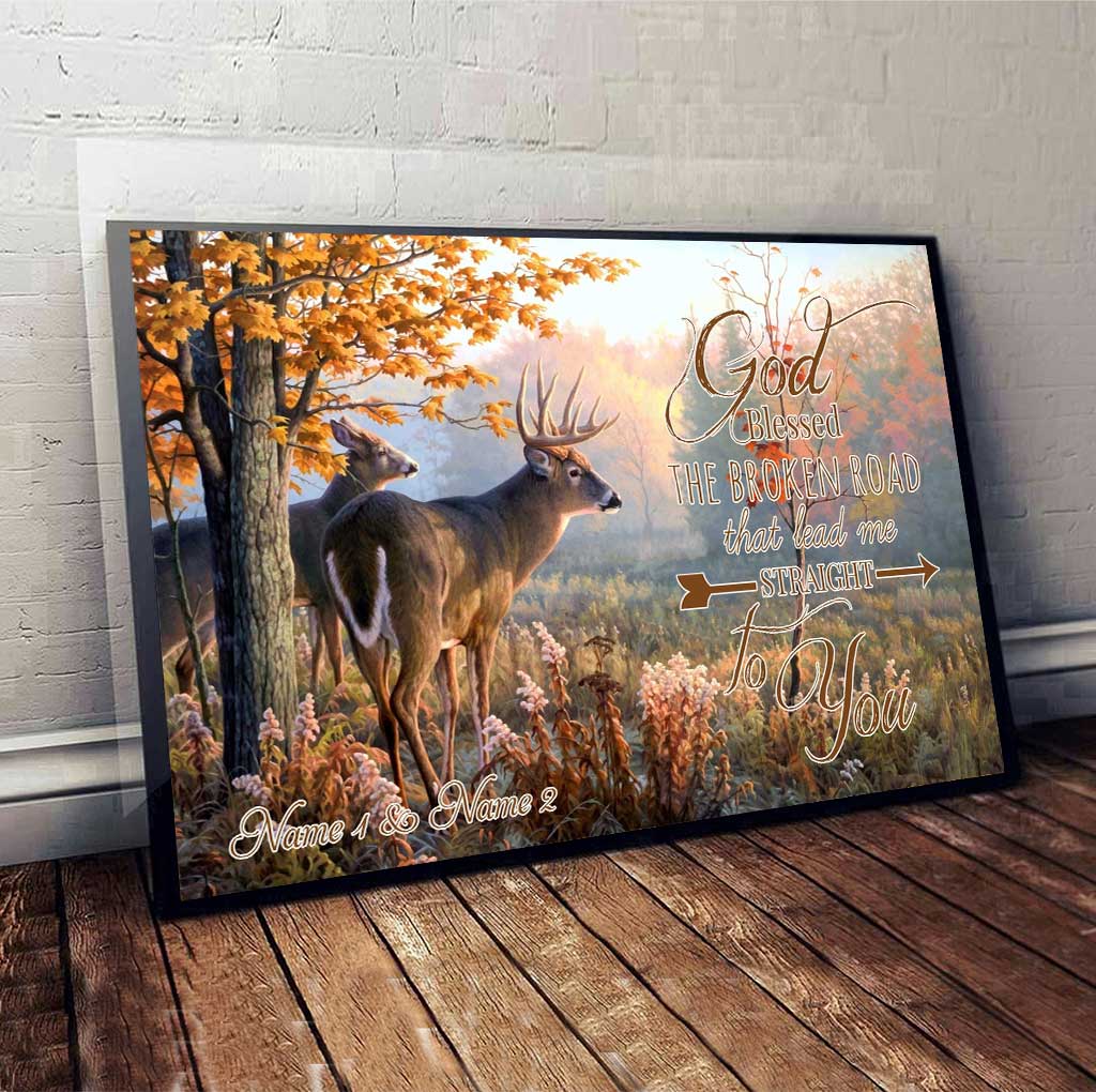 Dieu a béni la route brisée - Affiche de chasse personnalisée