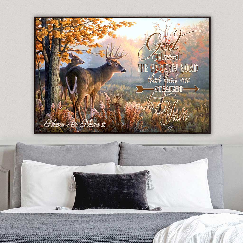 Dieu a béni la route brisée - Affiche de chasse personnalisée