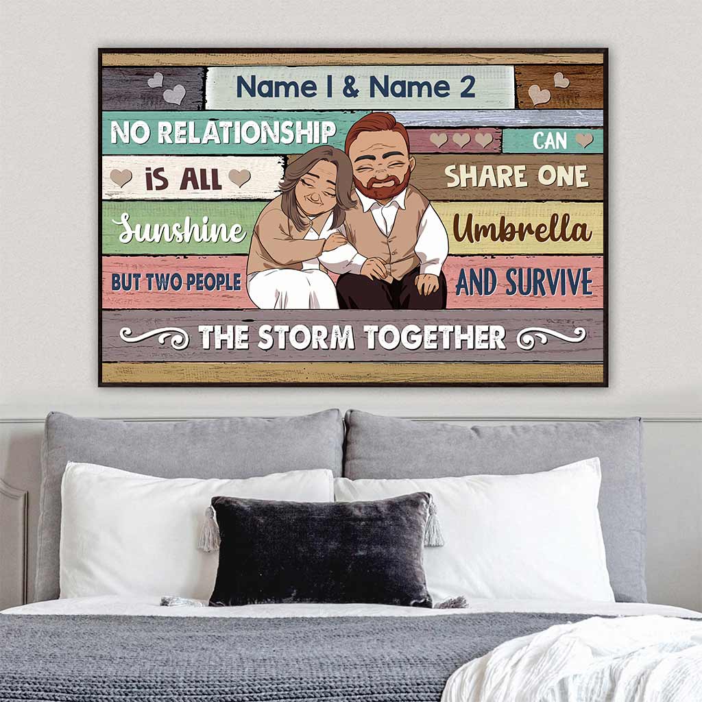 Amour éternel entre mari et femme - Affiche personnalisée pour couple