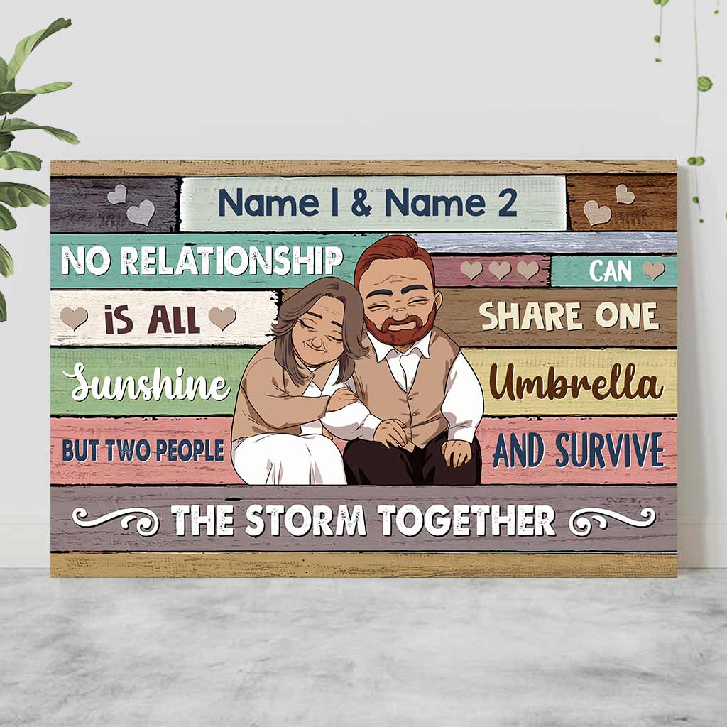 Amour éternel entre mari et femme - Affiche personnalisée pour couple