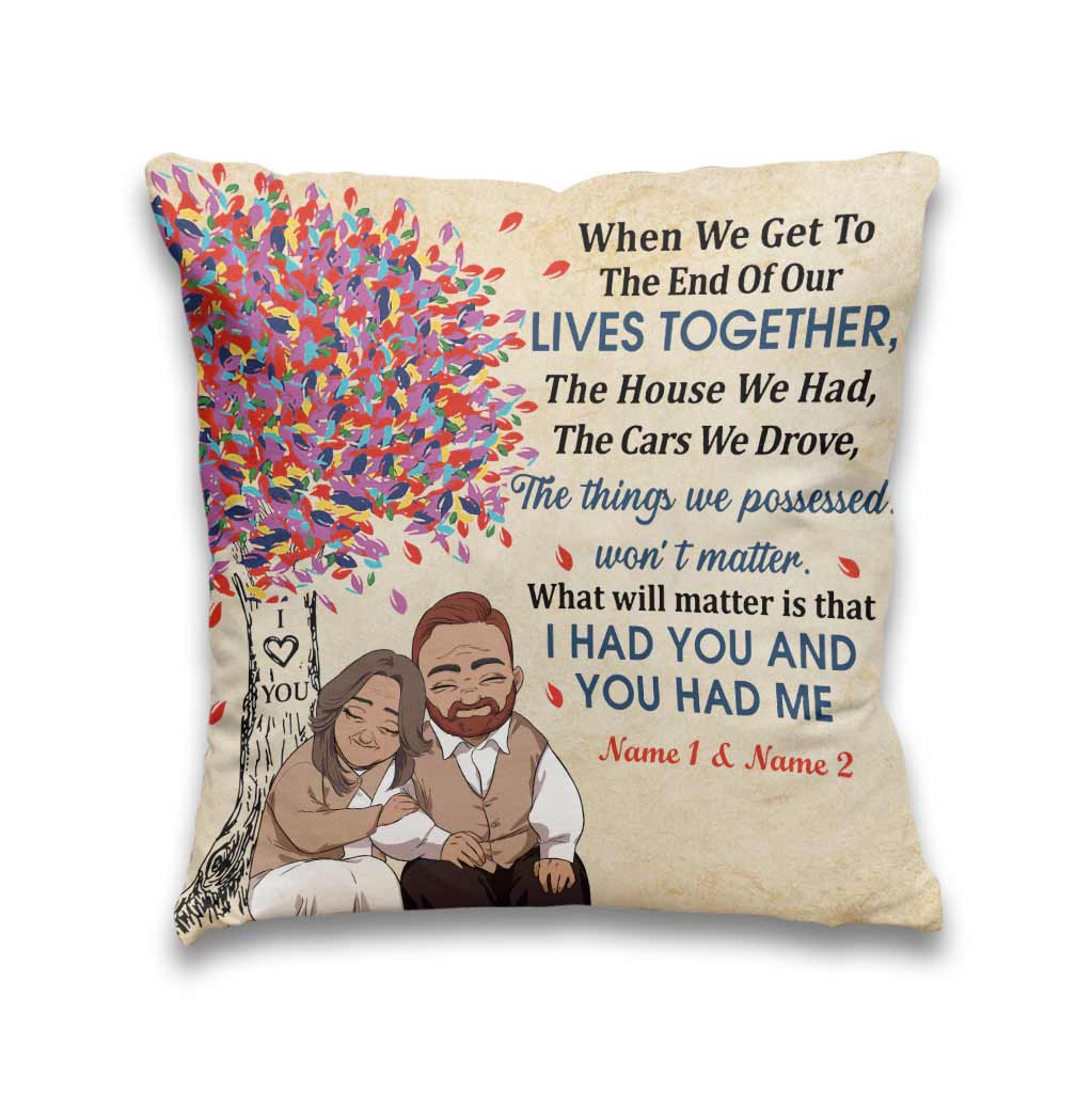 Coussin décoratif personnalisé pour couple « Je t'avais et tu m'avais ».