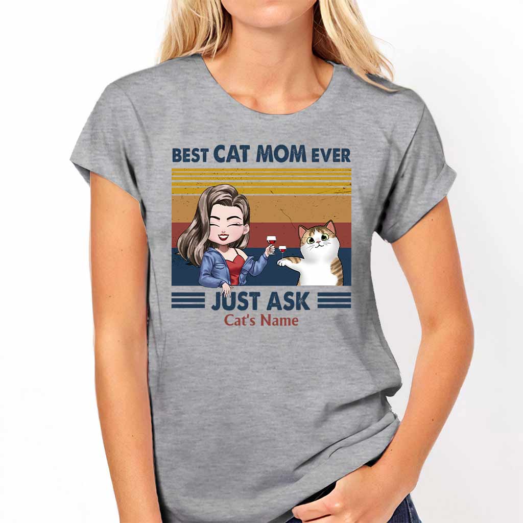 Best Cat Mom Ever - Personalized Cat T-shirt and Hoodie