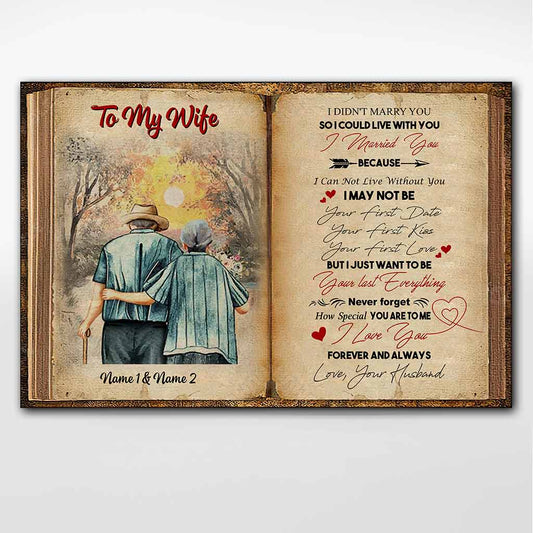 To My Husband I Love You - Personalized Couple Poster