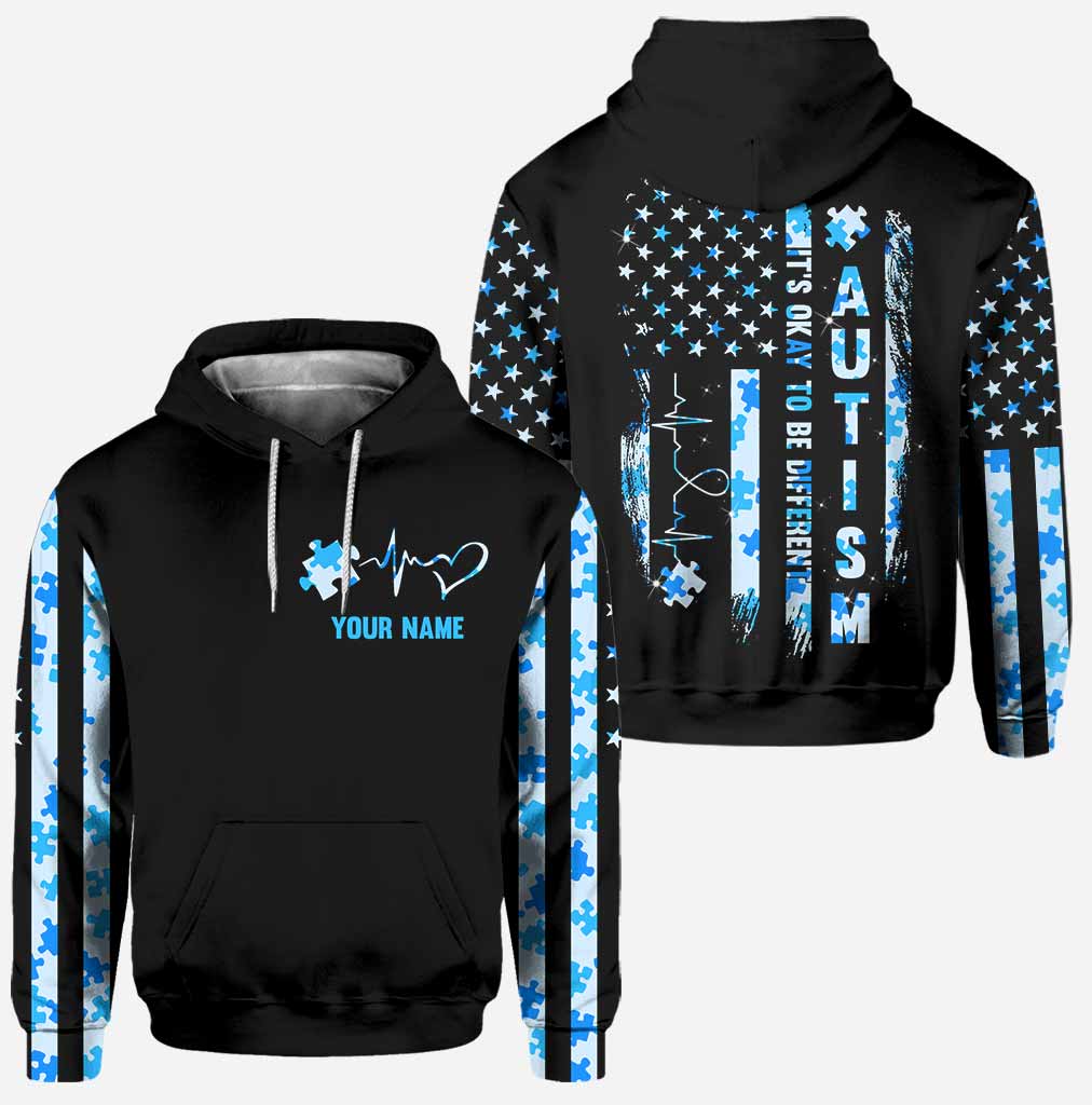 C'est normal d'être différent - Sweat à capuche et legging personnalisés pour la sensibilisation à l'autisme