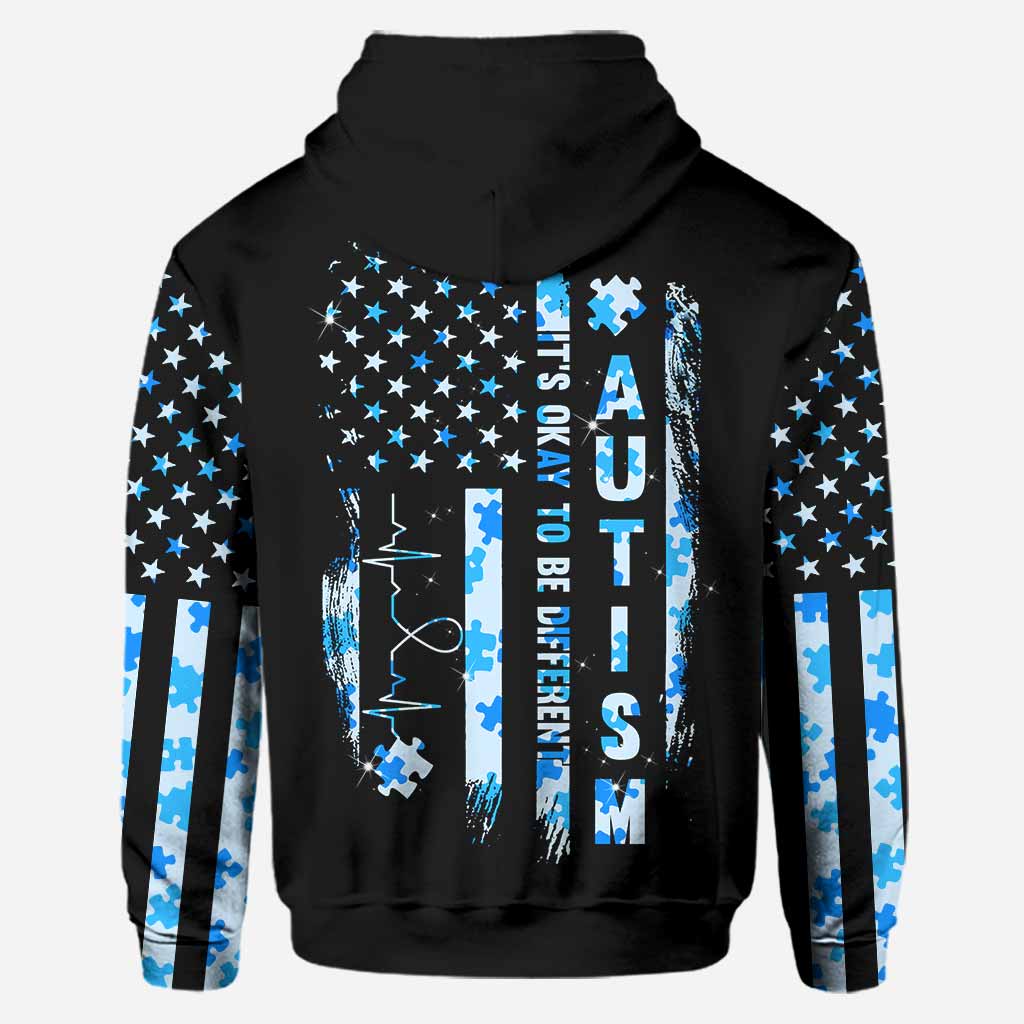 C'est normal d'être différent - Sweat à capuche et legging personnalisés pour la sensibilisation à l'autisme