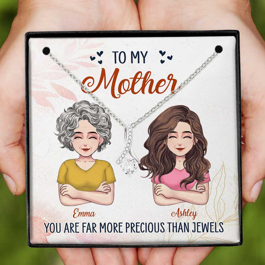 Bien plus précieux que des bijoux - Collier personnalisé pour la fête des mères 
