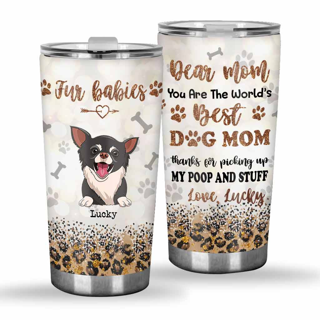 Tu es la meilleure maman de chien au monde ! Gobelet isotherme personnalisé pour la fête des mères