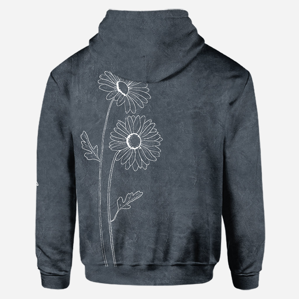 Meilleure maman, grand-mère, fleur de naissance - Sweat à capuche et legging personnalisés pour la fête des mères