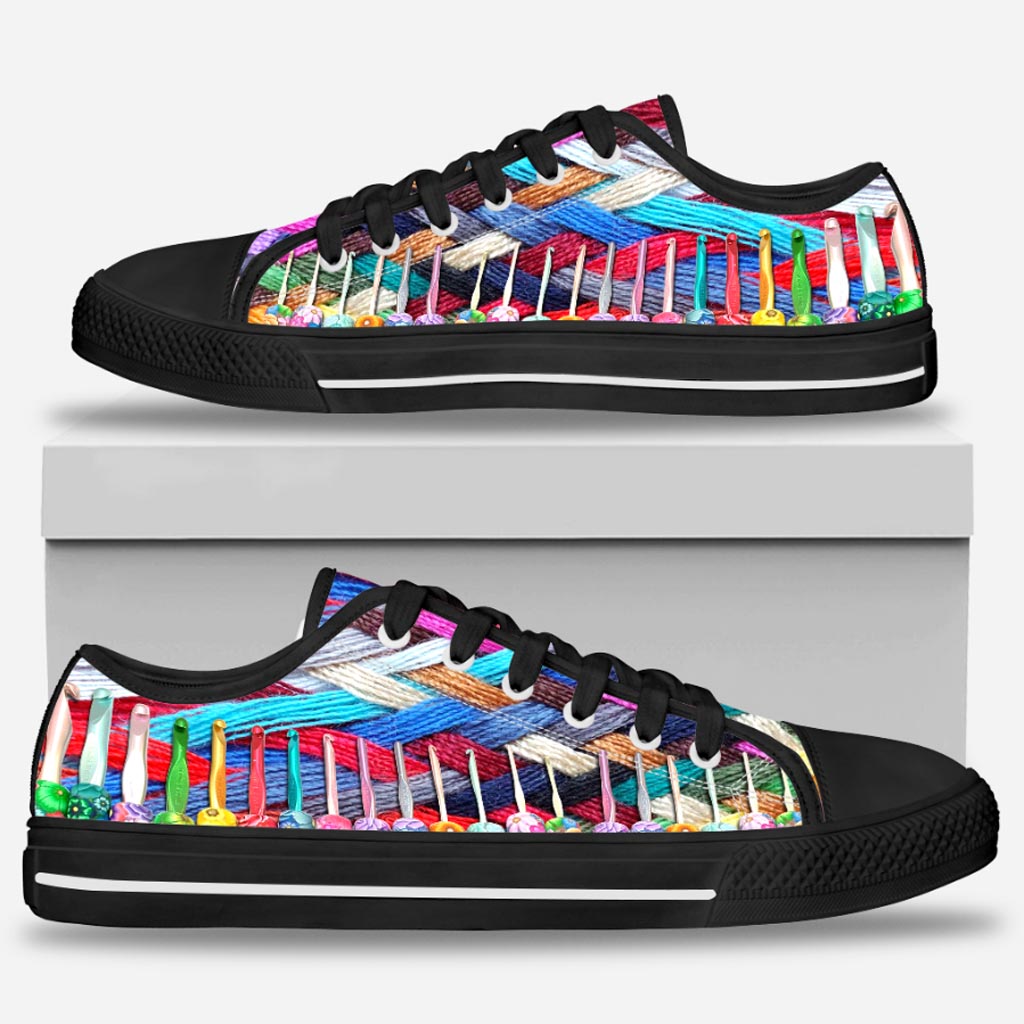 Colorful Crochet Low Top Shoes