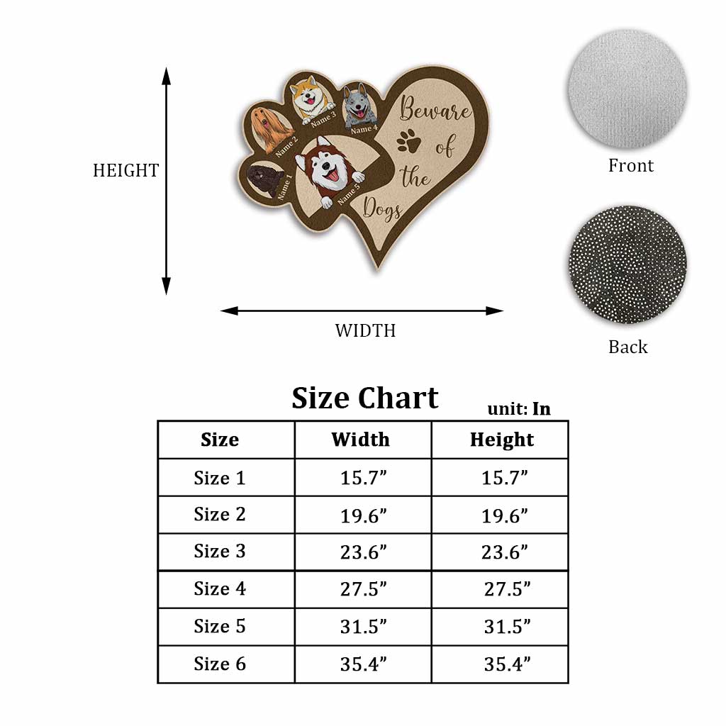 Paillasson personnalisé « La maison, c'est là où sont mes chiens »