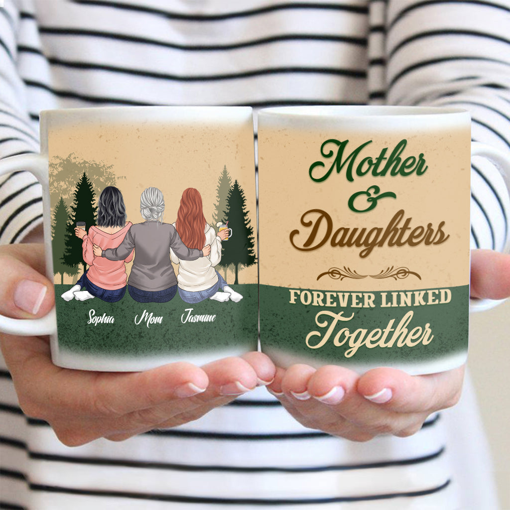 Mère et fille liées pour toujours - Mug personnalisé pour la fête des mères