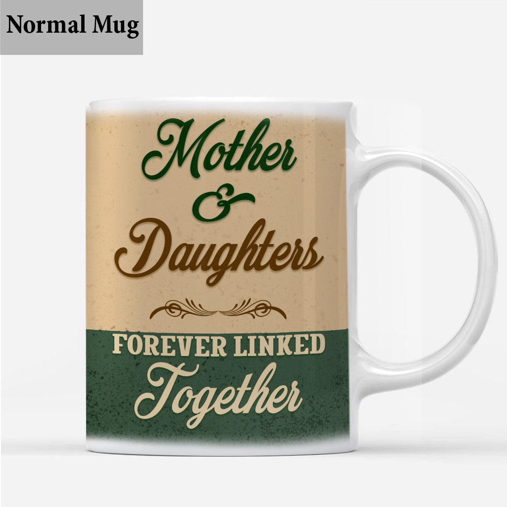 Mère et fille liées pour toujours - Mug personnalisé pour la fête des mères