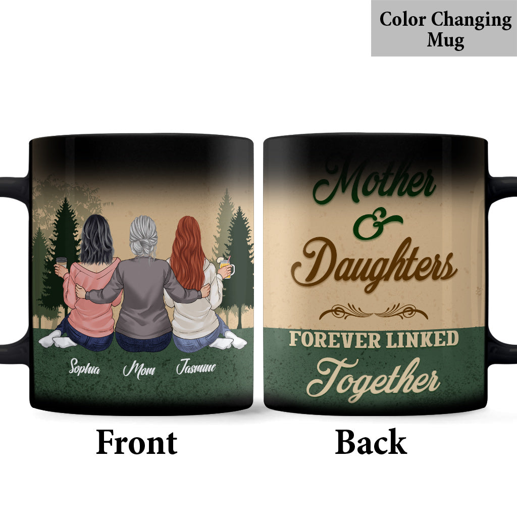 Mère et fille liées pour toujours - Mug personnalisé pour la fête des mères