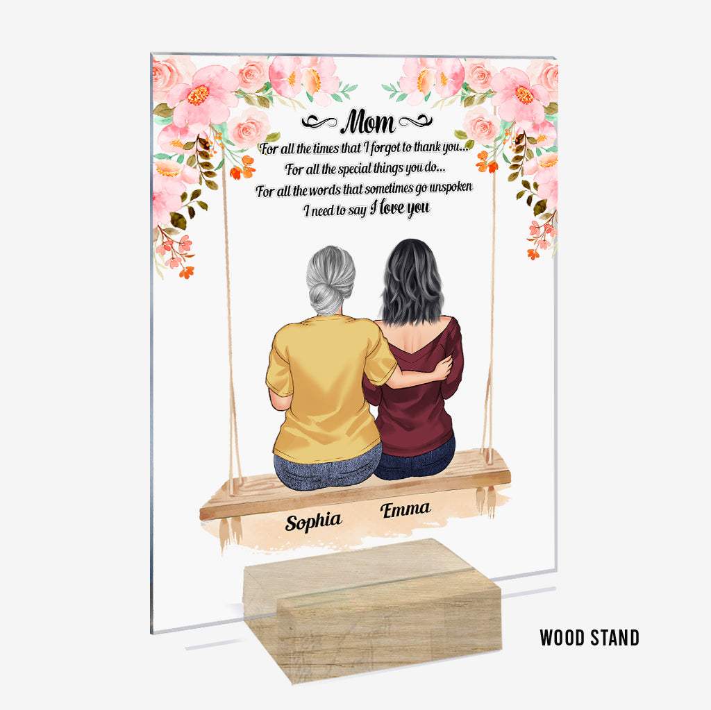 Love You Mom - Personalized Mother's Day Mother Transparent Acrylic Plaque