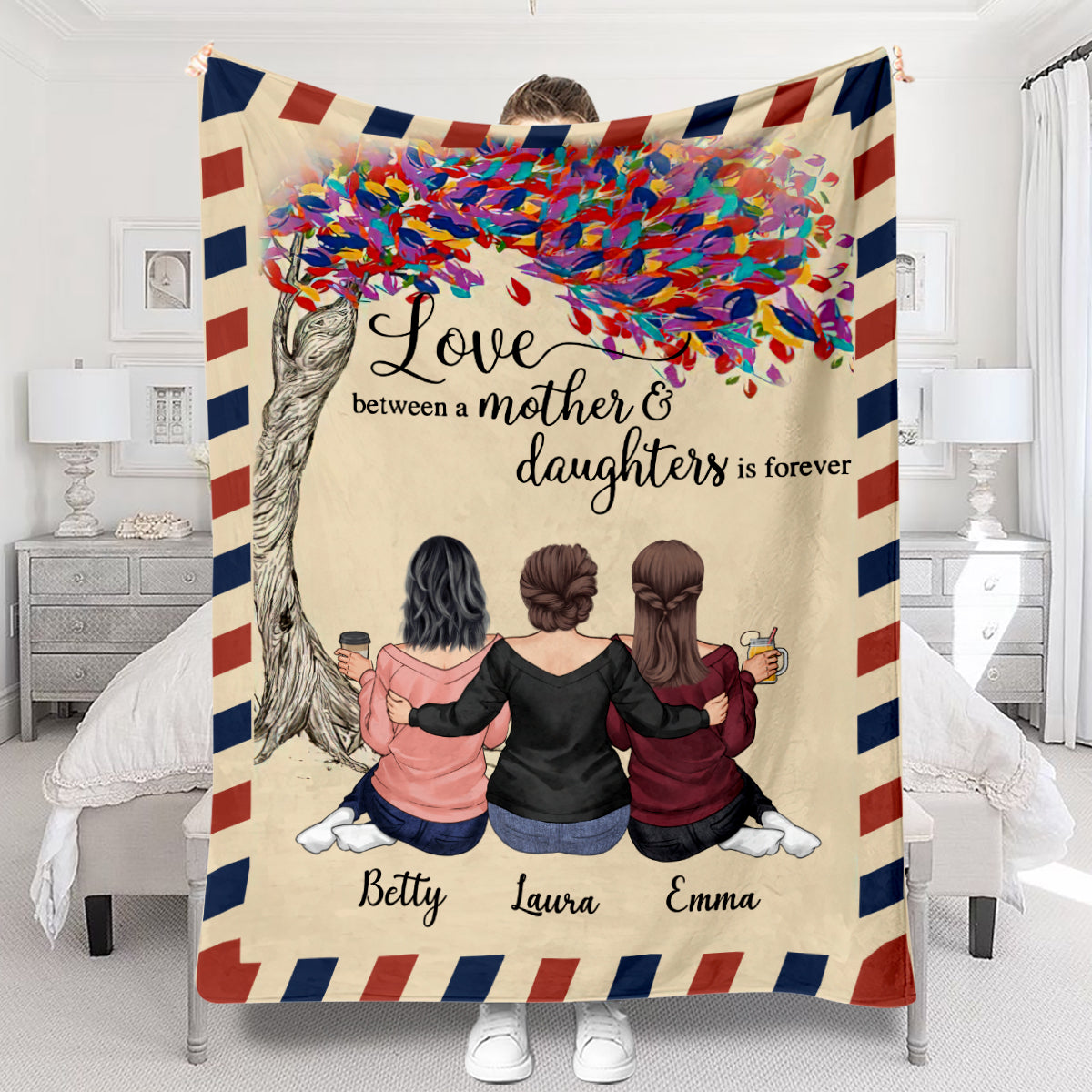 L'amour est éternel - Cadeau pour maman, fille - Couverture personnalisée