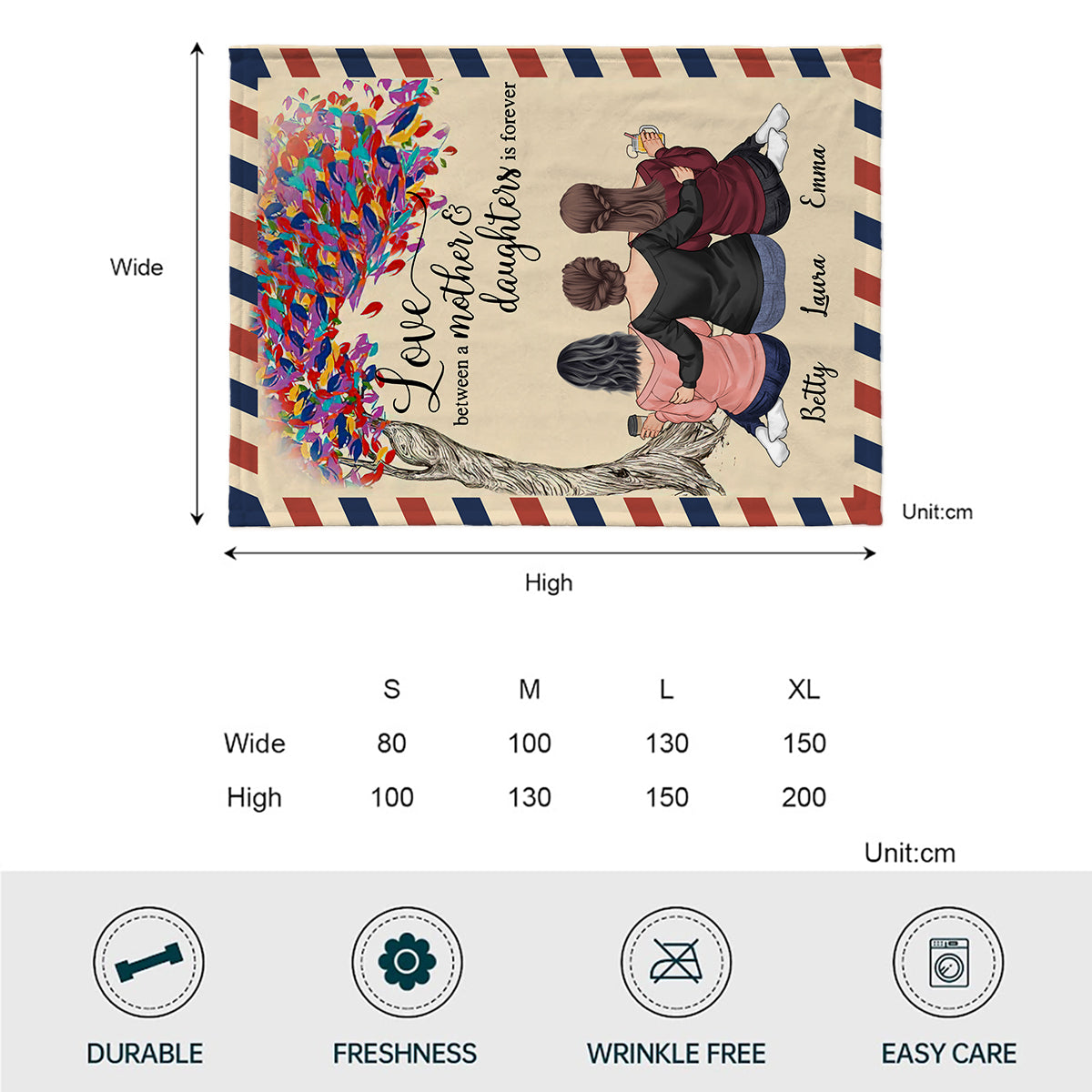 L'amour est éternel - Cadeau pour maman, fille - Couverture personnalisée