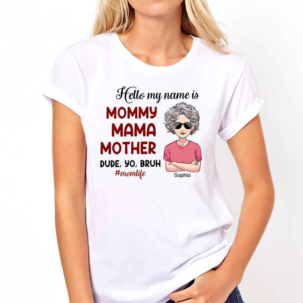 Bonjour, je m'appelle... - T-shirt et sweat à capuche personnalisés pour la fête des mères