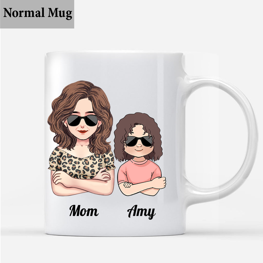 Telle mère, telle fille… Oh mince ! – Cadeau familial pour tante, maman, grand-mère – Mug personnalisé