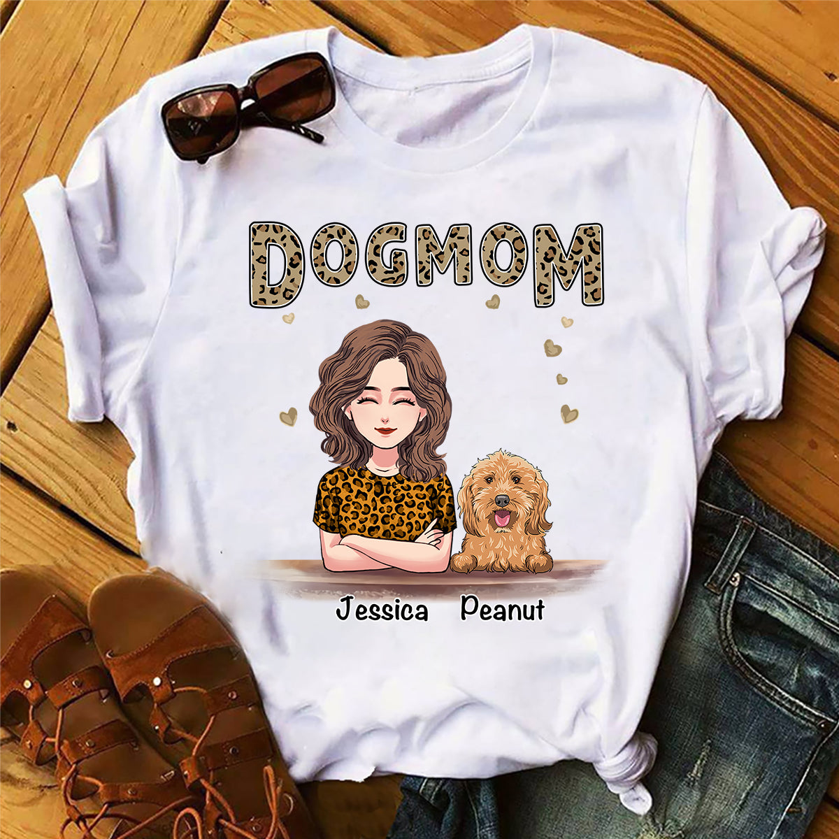 Maman de chien - T-shirt et sweat à capuche personnalisés pour la fête des mères