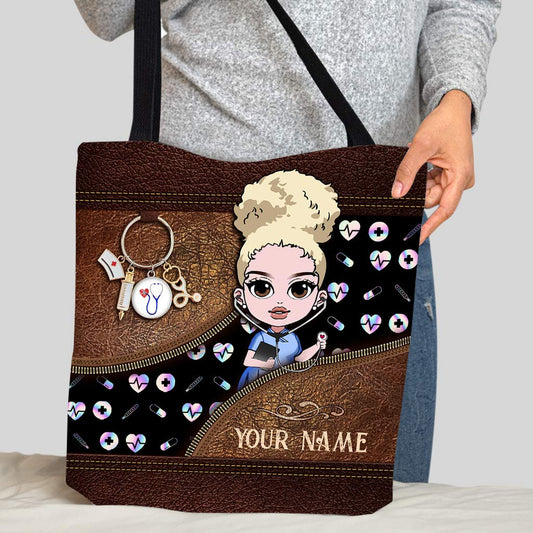 Vie d'infirmière - Sac fourre-tout personnalisé pour infirmière