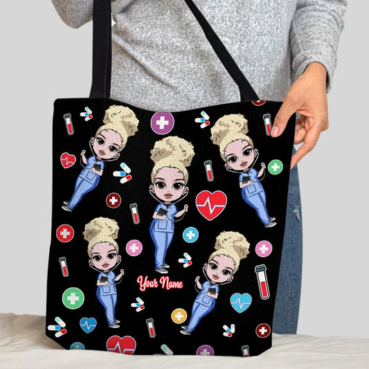 Vie d'infirmière - Sac fourre-tout personnalisé pour infirmière